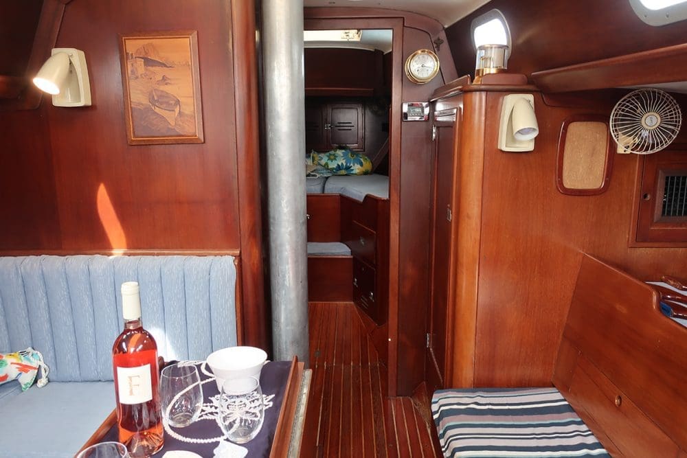 main cabin of Gypsy Lady a Hinckley Sailboat from Biloxi