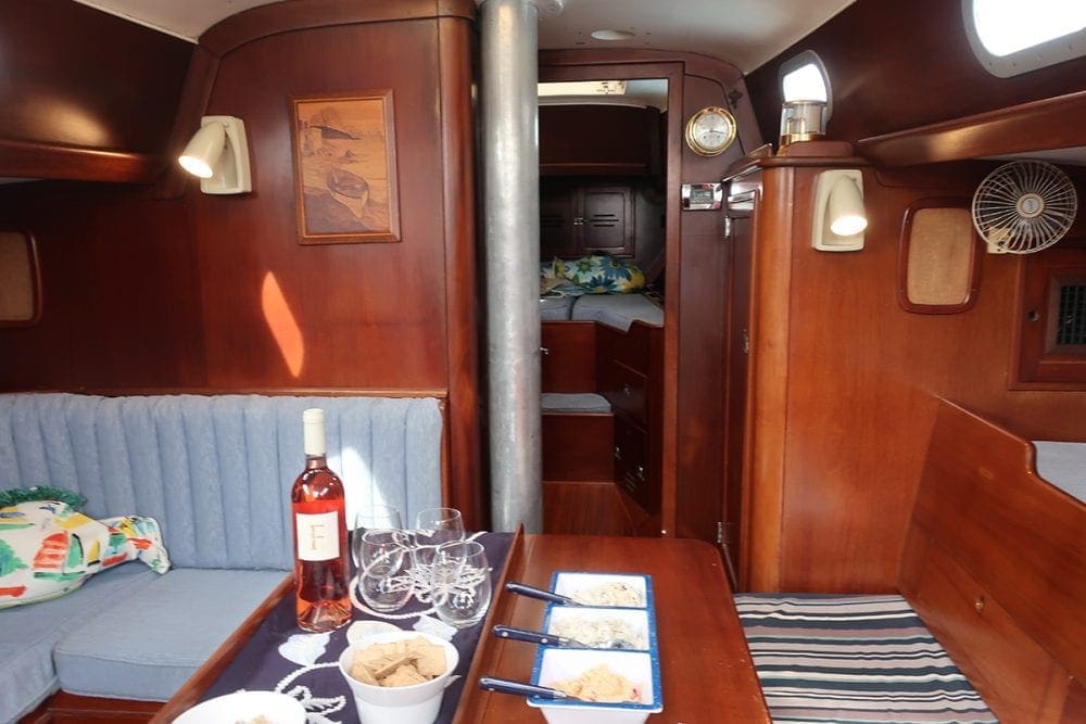 main cabin of Gypsy Lady a Hinckley Sailboat from Biloxi